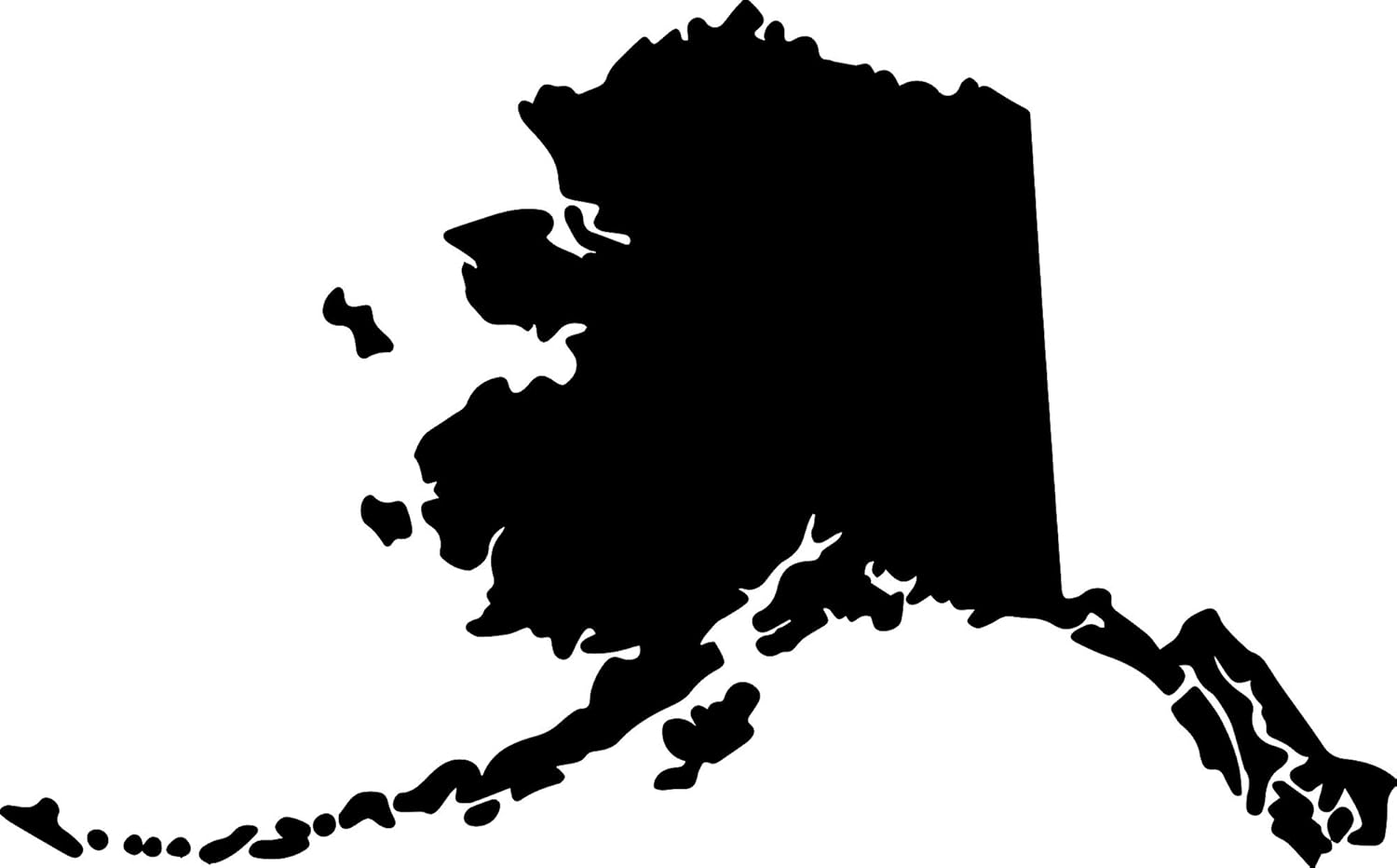 Amazon Com Alaska Silhouette Map Outline State Funny Azure Blue Set Of 2 Premium Waterproof Vinyl Decal Stickers For Laptop Phone Accessory Helmet Car Window Bumper Mug Tuber Cup Door Wall Decoration Automotive