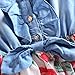 Niyage Girls Princess Dress Sleeveless Denim Tops Floral Tutu Skirts 4T White
