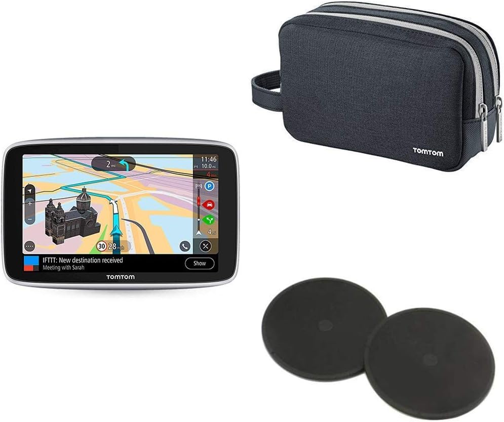 TomTom GO Premium (6 Pouces) GPS Auto Cartographie Monde, Trafic, Zones de Danger à Vie (Via