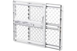 MYPET North States Universal Pet Gate: 26” - 42” Wide Dog Gate. Can be Pressure Mounted or used as Swinging Door with Included Hardware. Dog Gates for Doorways, 26" Tall, Gray