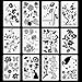 Poproo Painting Stencils Set Drawing Templates - for Kids, Bullet Journaling, Decorating (12 Pack, 10.2x6.7 inch)