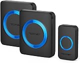 TECKNET Wireless Doorbell IP65 Waterproof 400m Range 60 Chimes 120dB view 1