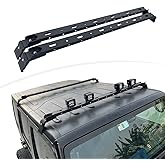 XOOKUN Steel Maximum Load 300 lbs Roof Rack Bars Kayak Cargo Carriers Crossbar roof Rack Compatible with Jeep Wrangler JK JL Gladiator JT 2007-2024 (4 Door Hard Top)
