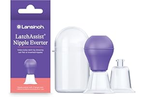 Lansinoh LatchAssist Nipple Everter for Breastfeeding with 2 Flange Sizes (19mm & 24mm) and Protective Case