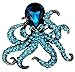 YACQ Jewelry Crystal Creepy Octopus Pin Brooch for Halloween Costume Accessories Party Women Teen Girl