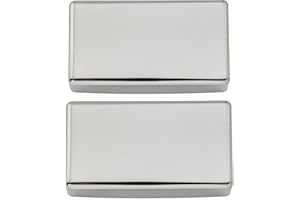 Musiclily Pro No-Hole Sealed Nickel Silver Alloy Humbucker Pickup Covers for Electric Guitar, Chrome (Set of 2)