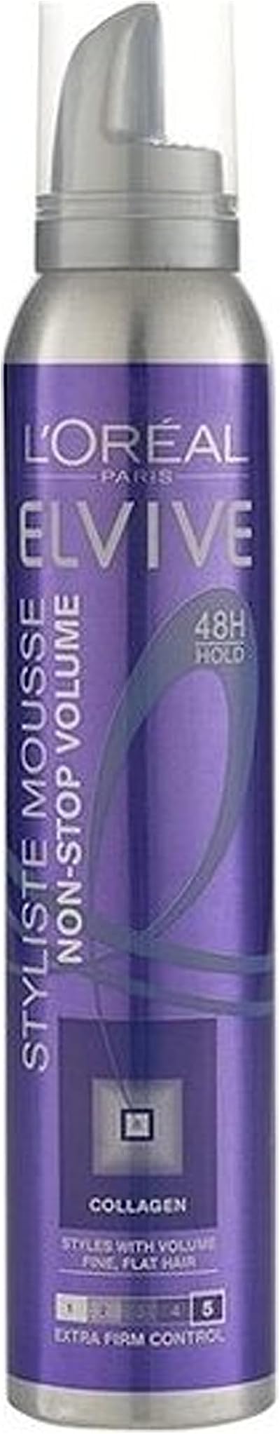 L'Oreal Elvive Styliste Volume Mousse 200ml for Fine Flat Hair - Collagen