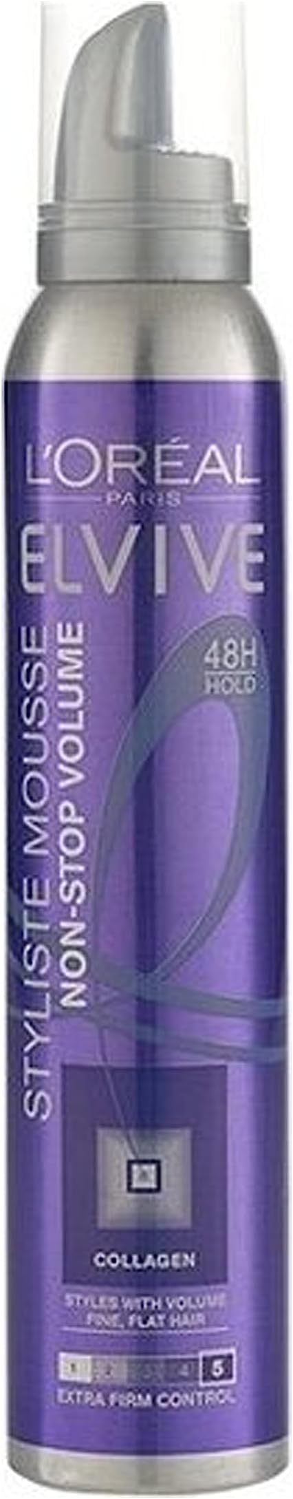 L'Oreal Elvive Styliste Volume Mousse 200ml for Fine Flat Hair - Collagen