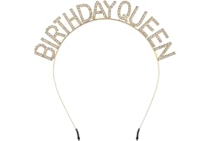 AOPRIE Birthday Crown for Women - Gold Tiara for Girls - Princess Crown Rhinestone Headband - Happy Birthday Accessories