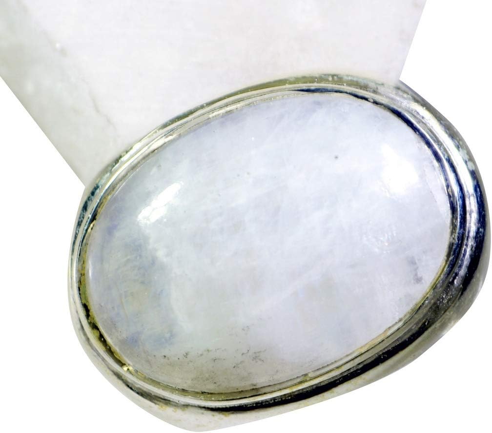 Jaipur 925 Solid Sterling Silver Gorgeous Natural White Ring Gift
