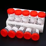 PTPTRATE 10pcs 60ml Specimen Containers Sample Bottles Random Color with Lid view 7