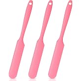 Mudder 3 Pcs Silicone Wax Spatulas Non-stick Waxing Applicator,Pink | Silicone Waxing Applicator, Hair Removal Sticks, Applicator Spatula, Reusable, Hard Wax Scrape, Home, Salon Body Use