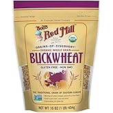 Bob's Red Mill Organic Whole Grain Raw Buckwheat Groats, 16 oz, 2 pk