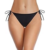 Zmart Women's String Tie Side Bikini Bottoms Cheeky Bathing Suit Bottom Low Waisted Swim Bottom