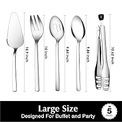 KINGSTONE Large Hostess Serving Utensils Sets,18/10