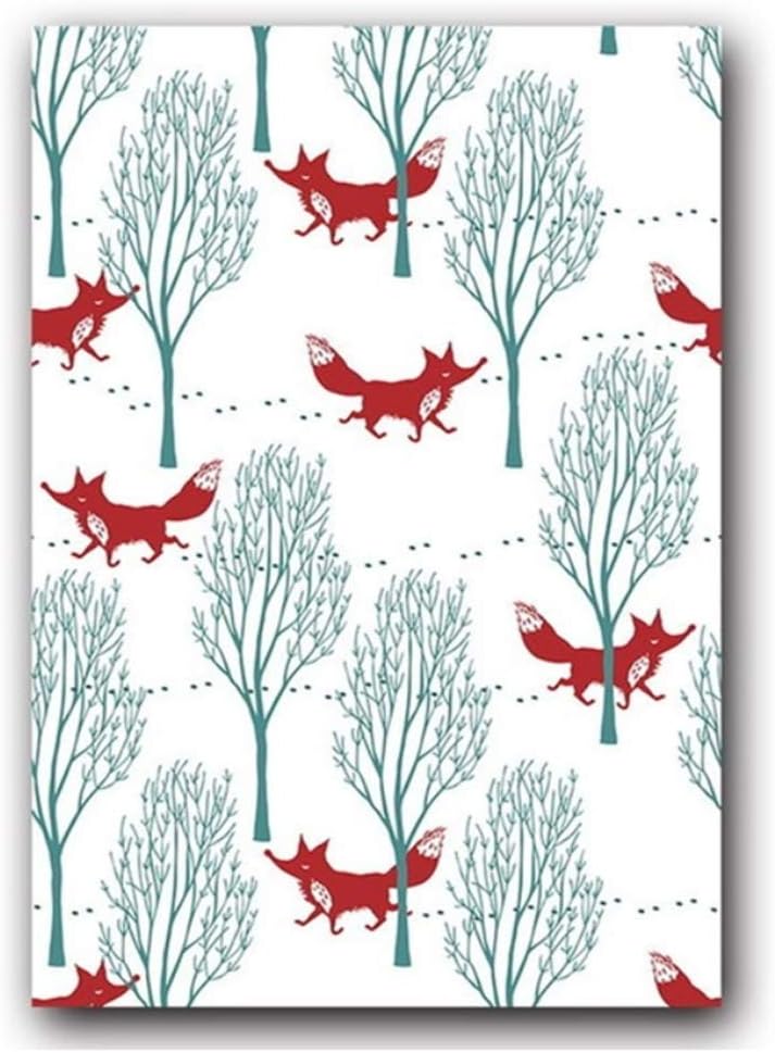 Xiangpeifbh Canvas Nordic Poster Simple Woods Fox Warm House Print Painting Wall Art Pictures For Children S Room Home Decoration 60x80 Cm 23 6 X 31 5 No Frame Amazon Co Uk Kitchen Home