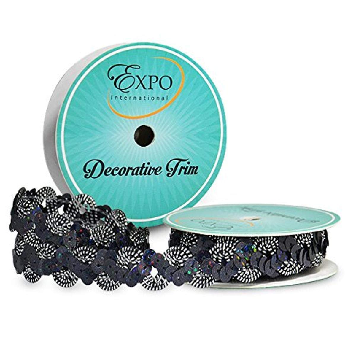 Expo International Inc. Trim, Black/Silver, 3 Yard