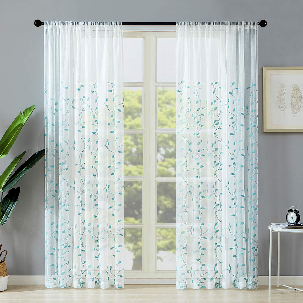 Best Aqua Dining Curtains
