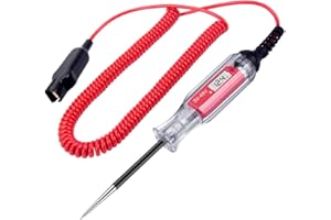 JASTIND Large Size Heavy Duty 3-48V Digital LCD Circuit Tester with 140 Inch Extended Spring Wire,Car Truck Low Voltage & Light Tester with Stainless Probe
