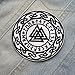 Patches for Jackets Men, 3PCS North Viking Compass Thor Hammer Rune Vegvisir Celtic Embroidered Patch Cool DIY Decor - Black & White