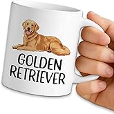 NAHMAKNE Funny Golden Retriever Coffee Mug, Everything Tastes Better with Golden Retriever Hair in It, 11oz Ceramic Coffee Cup, Funny Mug Gifts for Women Men, Birthday Gifts for Dog Lover Friend Mom