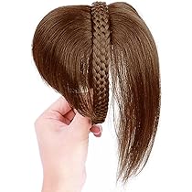 Amazon.com : ICRAB 10" Women Human Hair Braided Headband Hairpiece Natural  Looking Hairband Braids Human Hair Topper with Bangs Twist Braid Clip in  Human Hair Extension Light Brown : Beauty & Personal