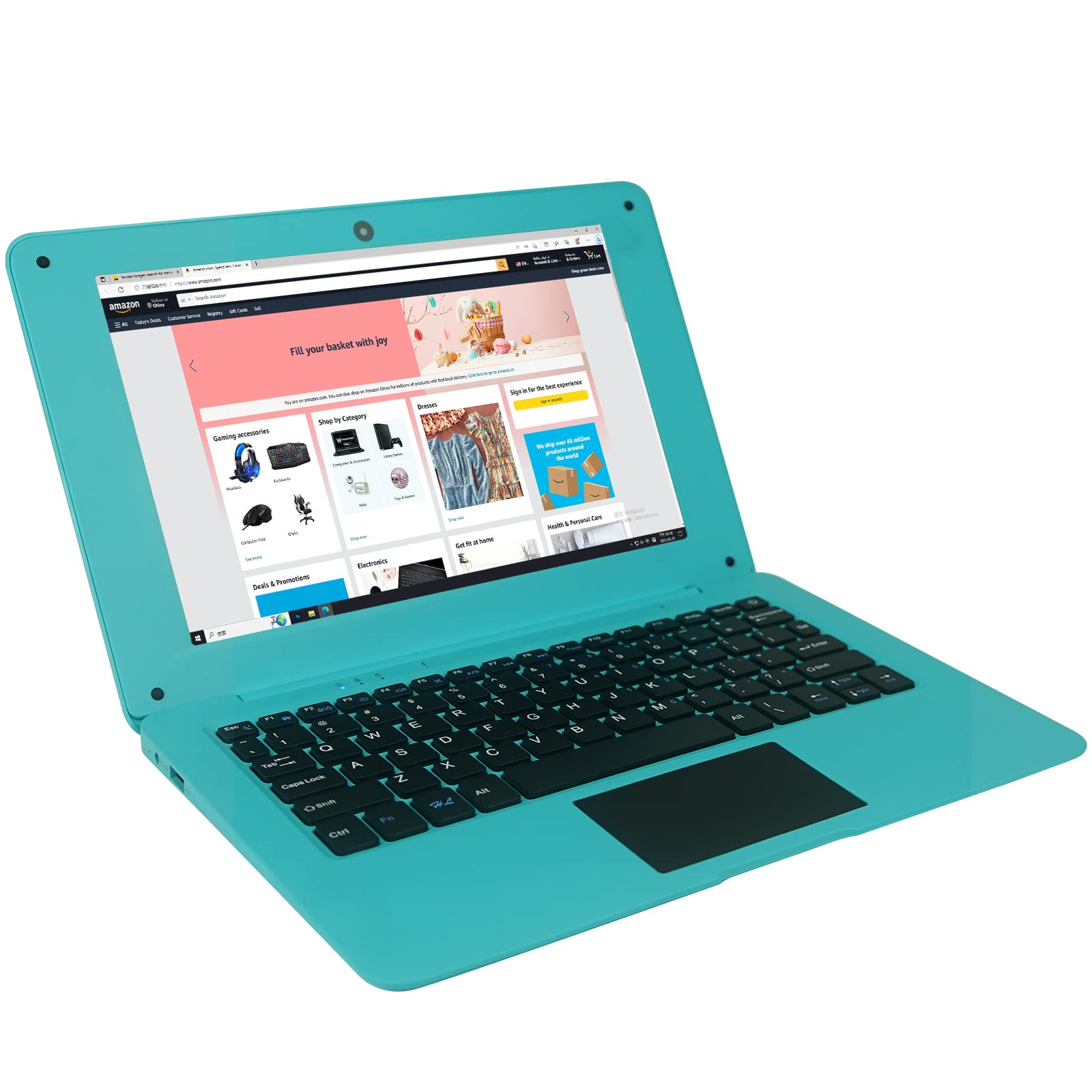 EVRAIN 10.1inch Android Netbook, Portable Laptop with A133P CPU, 2GB RAM 64GB ROM 800x1280 IPS Screen (Blue)