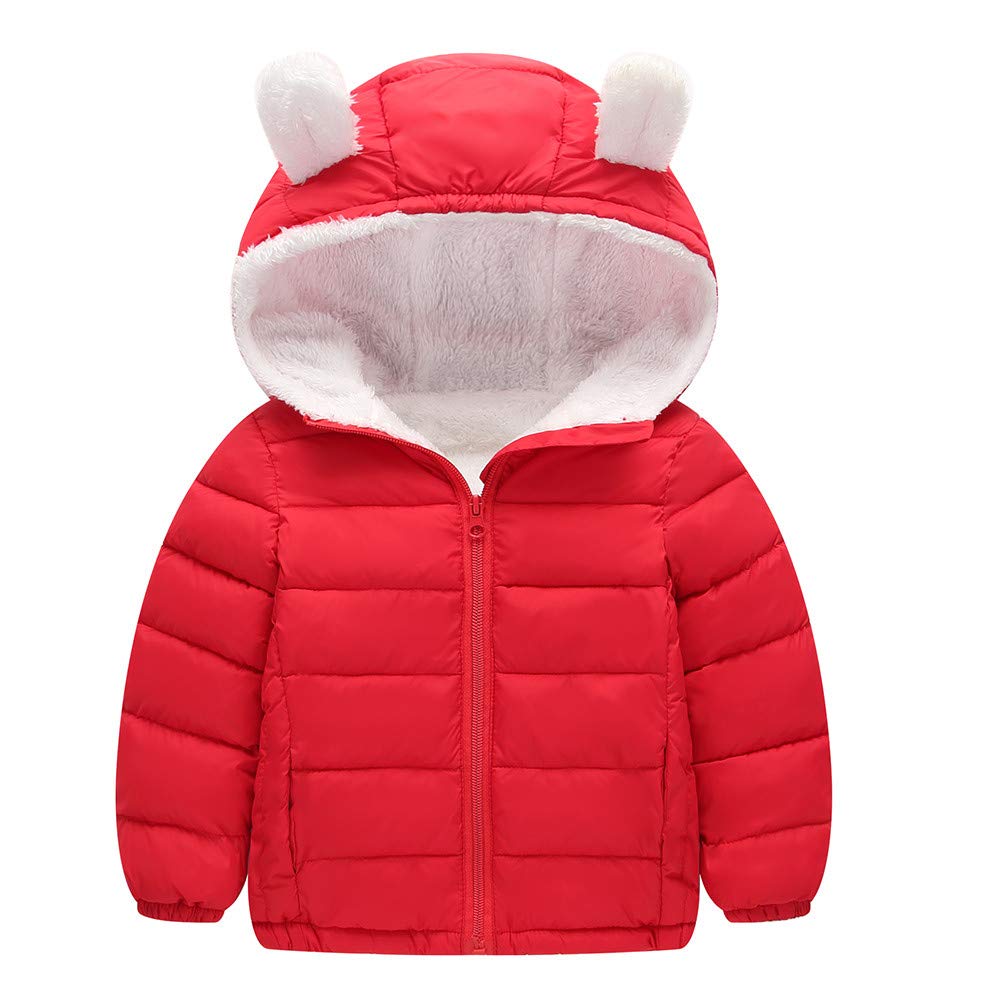 Baby Girl Coat,SIN vimklo Winter Solid Color Cloak Cute Ears Jacket Thick Warm Hoodie Outerwear