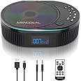 MONODEAL Boombox CD Player with Bluetooth Transmitter, FM Radio & Bluetooth Speaker 2 in 1 Combo, Portable for Car/Home with Remote Control, Headphone Jack, Support AUX/USB