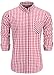 Emiqude Men's 100% Cotton Slim Fit Long Sleeve Plaid Button Down Dress Shirt