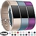 Wepro Replacement Bands for Fitbit Charge 2, Pack of 3 Charge2 Wristbands, Small, Plum, Slate Blue, Champagne