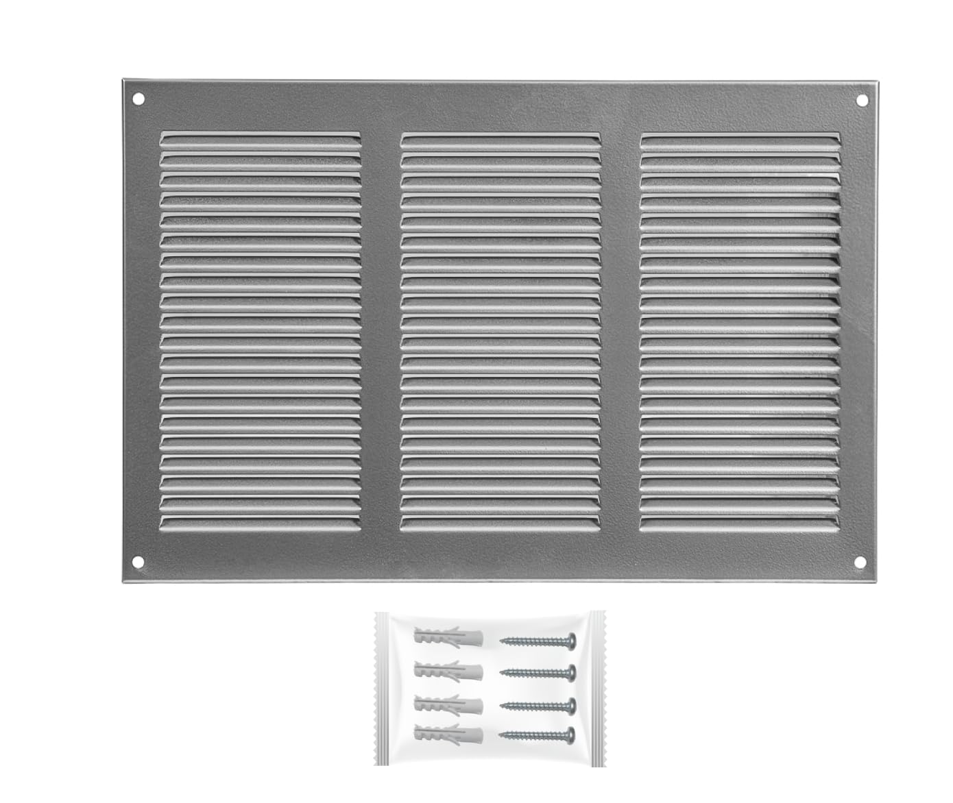 H&C VENT Galvanized Steel 300 x 200 mm Ventilation Grille │ Metal Vent Cover Insect Protection │ Extractor Air Vents Covers Inside Outside │ Duct Pipe Grilles for External Internal Wall Door Window