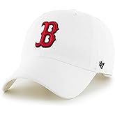 47 MLB White Team Color Primary Logo Clean Up Adjustable Strap Hat Cap, Adult One Size Fits All