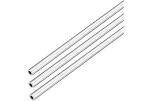 DMiotech 3Pack (3mm OD x 2mm ID) 6063 Aluminum Round Tube 250mm Length Industry Metal Tubing for Machinery Frame Construction