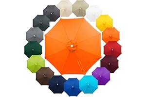 Outdoor Patio Umbrella Replacement Canopy, 6/8 Ribs Garden Market Umbrella Replacement Cover, Waterproof Sunshade, Thick Umbr