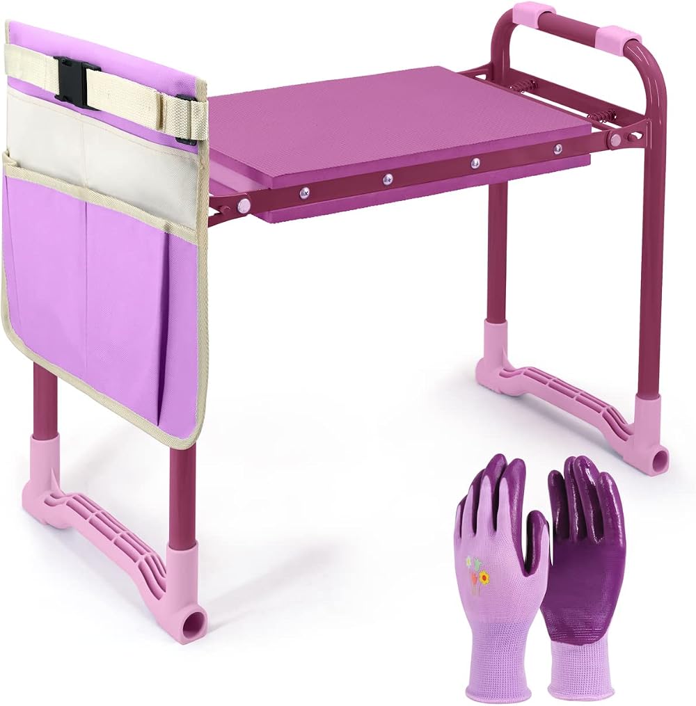 Colwelt Garden Kneeler and Seat Purple Upgraded with Tool Pouch