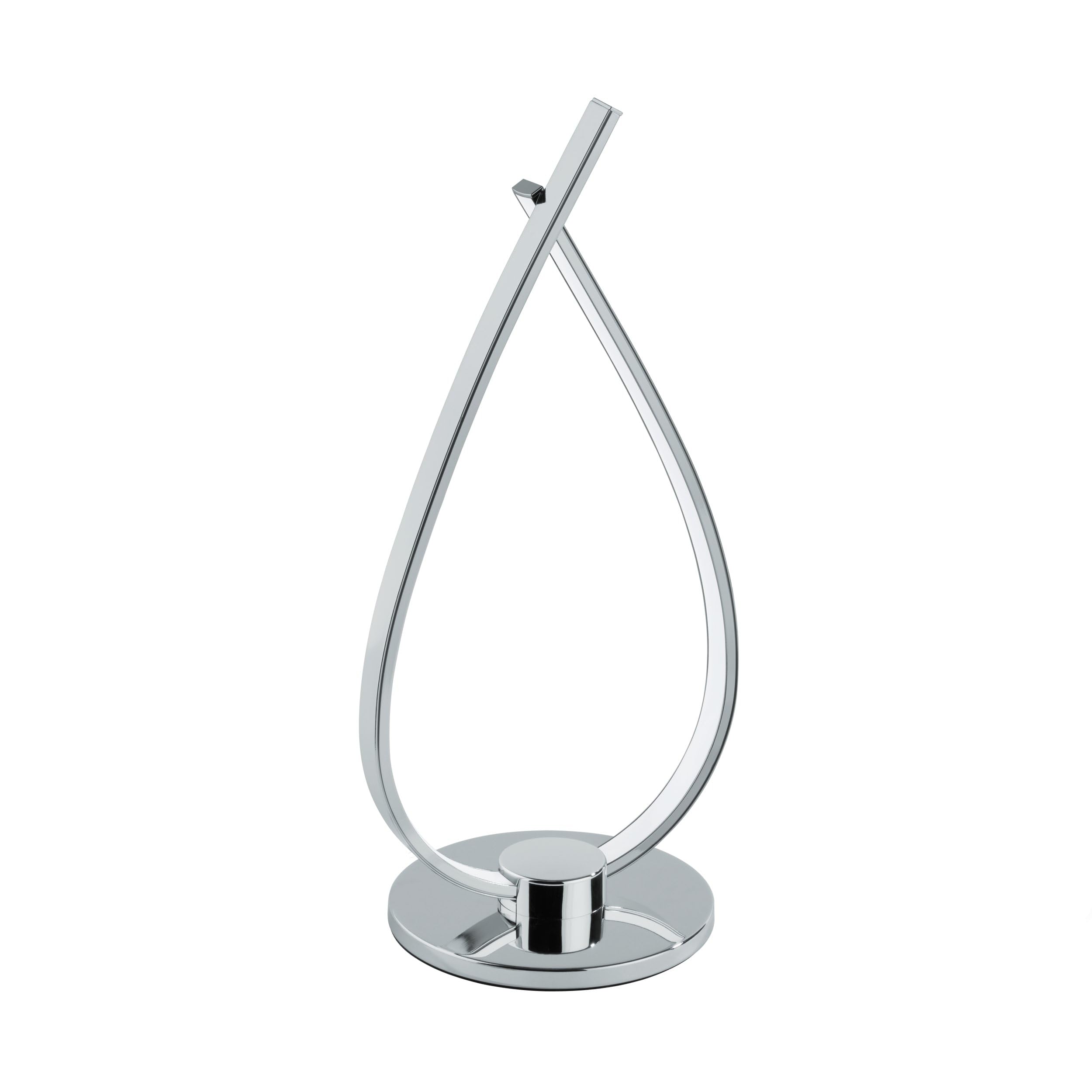 Eglo LED Bedside lamp Roncade, Side Table Light Made of Chrome-Coloured Aluminium and Plastic, Living Room Lighting with Switch