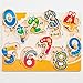 ROBOTIME Colorful Wooden Number Peg Puzzle Smooth Easy-Grab Peg Puzzle Game Valentines Day Gifts for Toddlers 1 2 3 Years