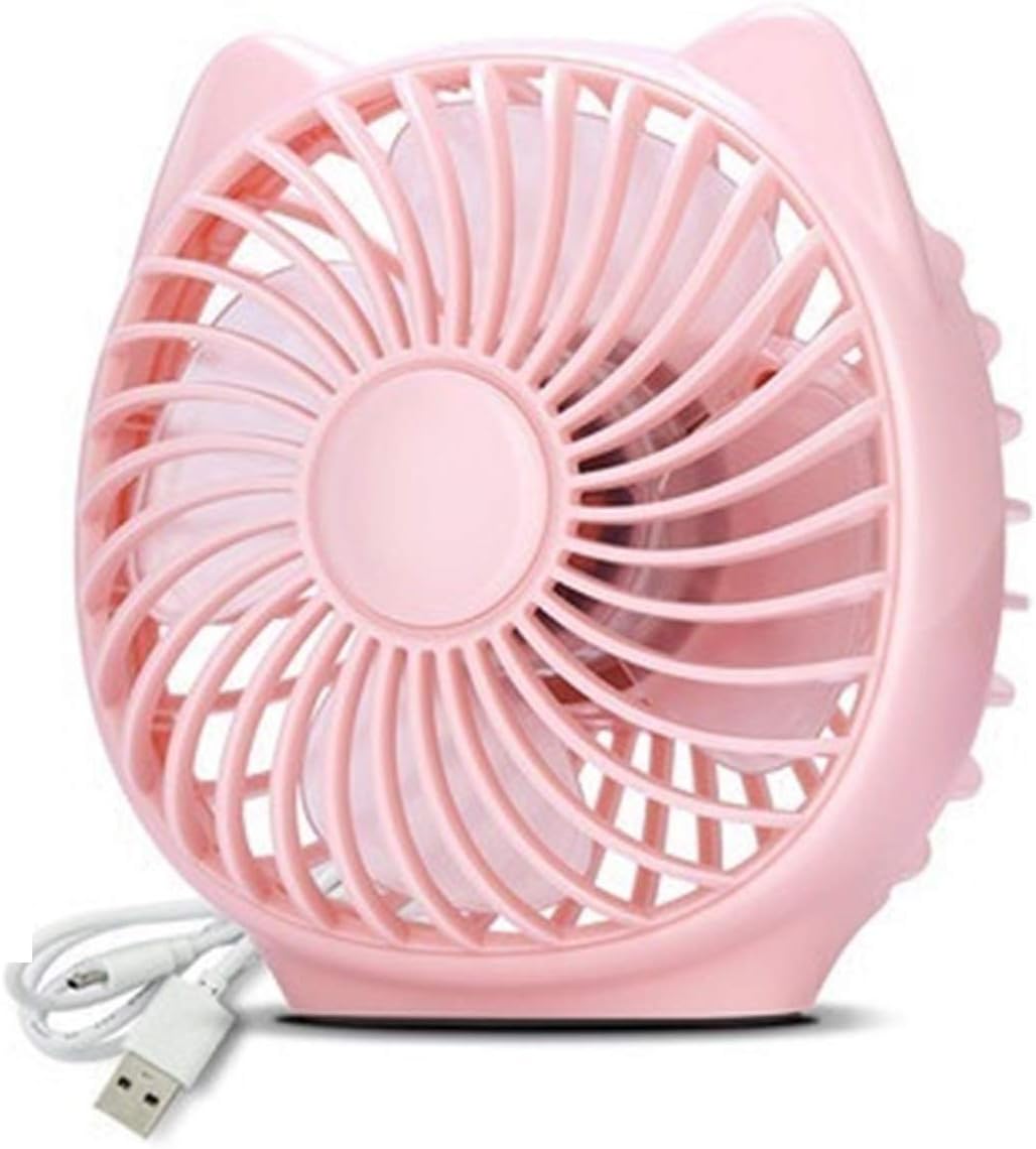 Abanico Mini Cat Table Fan USB Handheld Desktop Electric Fan Home Office Cooling Ventiladores personales Mini Ventilador de enfriamiento portátil (Color : Pink): Amazon.es: Hogar