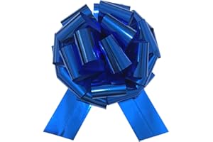 HSXJJ 9 Inch Large Blue Gift Bows,5pcs Large Gift Bow for Gift Wrapping, Wreath Decor, Anniversary, Gift Baskets, Christmas, Spring & Summer Events, Party Decorations (Blue)