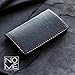 Professional Slim Business Credit Card Holder - Black Leather with Steel - Magnetic - Men Women