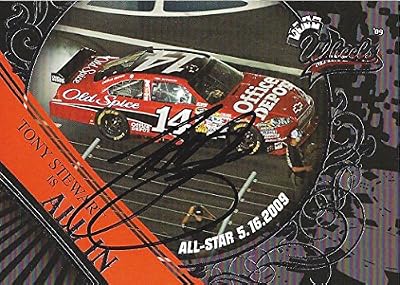 AUTOGRAPHED Tony Stewart 2009 Press Pass Wheels Main Event ALL-IN (All-Star Win Burnout) Signed Collectible NASCAR Trading Card with COA