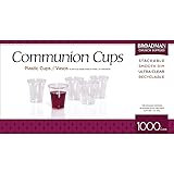 Broadman Church Supplies Plastic, Disposable, Recyclable Communion Cups, 1000 Count