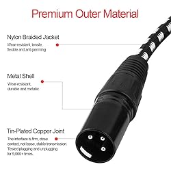VANDESAIL XLR Cable, 50ft Microphone Cable, XLR