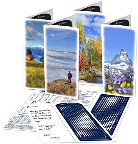 Lunar Calendar 2018, Mountain Greeting Cards, 8 set