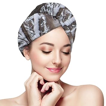 Amazon Com Microfiber Hair Turban Wrap Drying Towel Whitetail