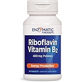 Nature's Way Riboflavin Vitamin B2, Supports Cellular Energy Production*, Vegan, 30 Tablets (Packaging May Vary)