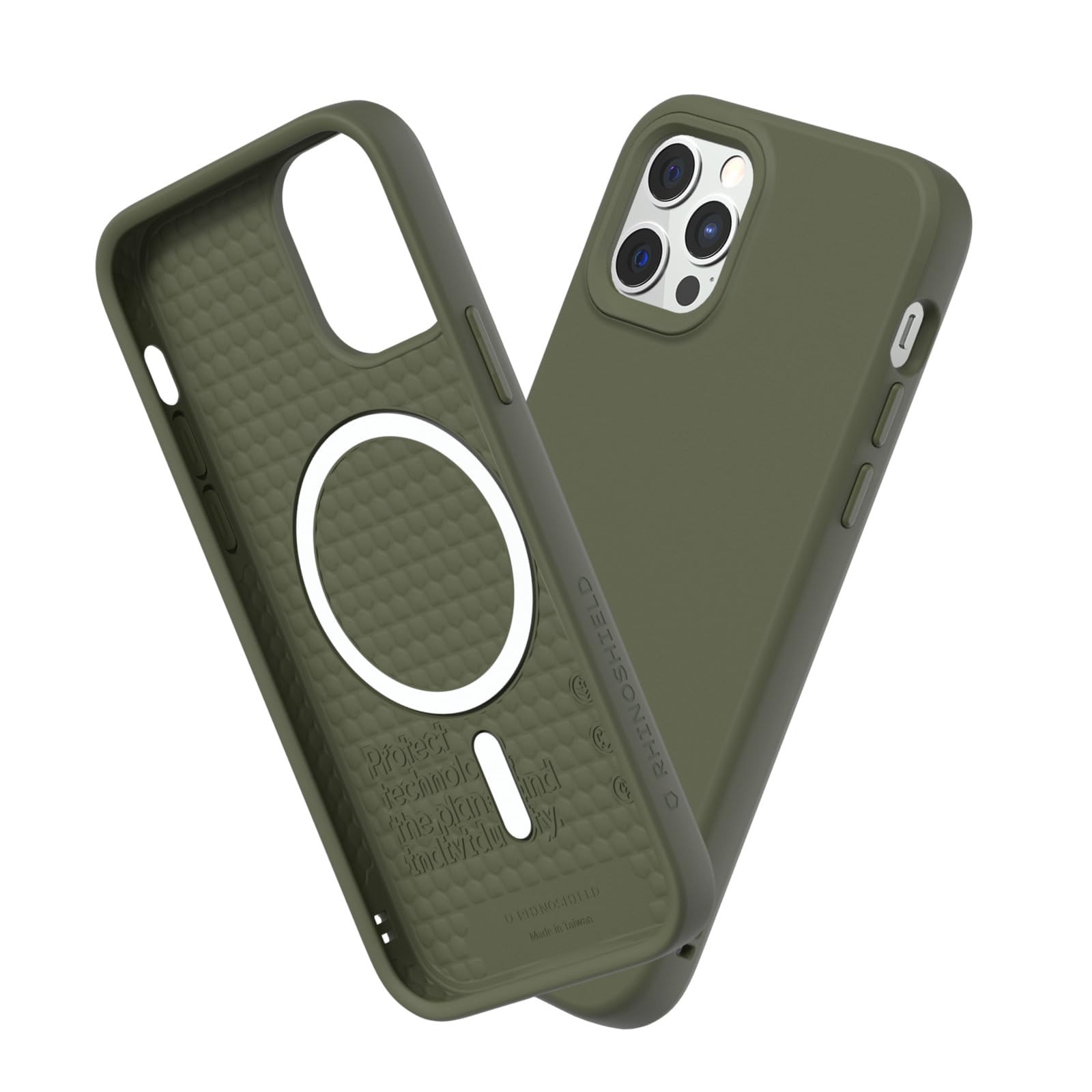 Photo 1 of RhinoShield SolidSuit Case Compatible with Magsafe for [iPhone 12 Pro Max] | Shock Absorbent Slim Design Protective Cover with Premium Matte Finish 3.5M / 11ft Drop Protection - Seaweed Green
