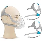 2 Packs Headgear for F20 with Magnetic Clips, Replacement Headgear Straps Compatible with F20 Full Face Mask(Medium)