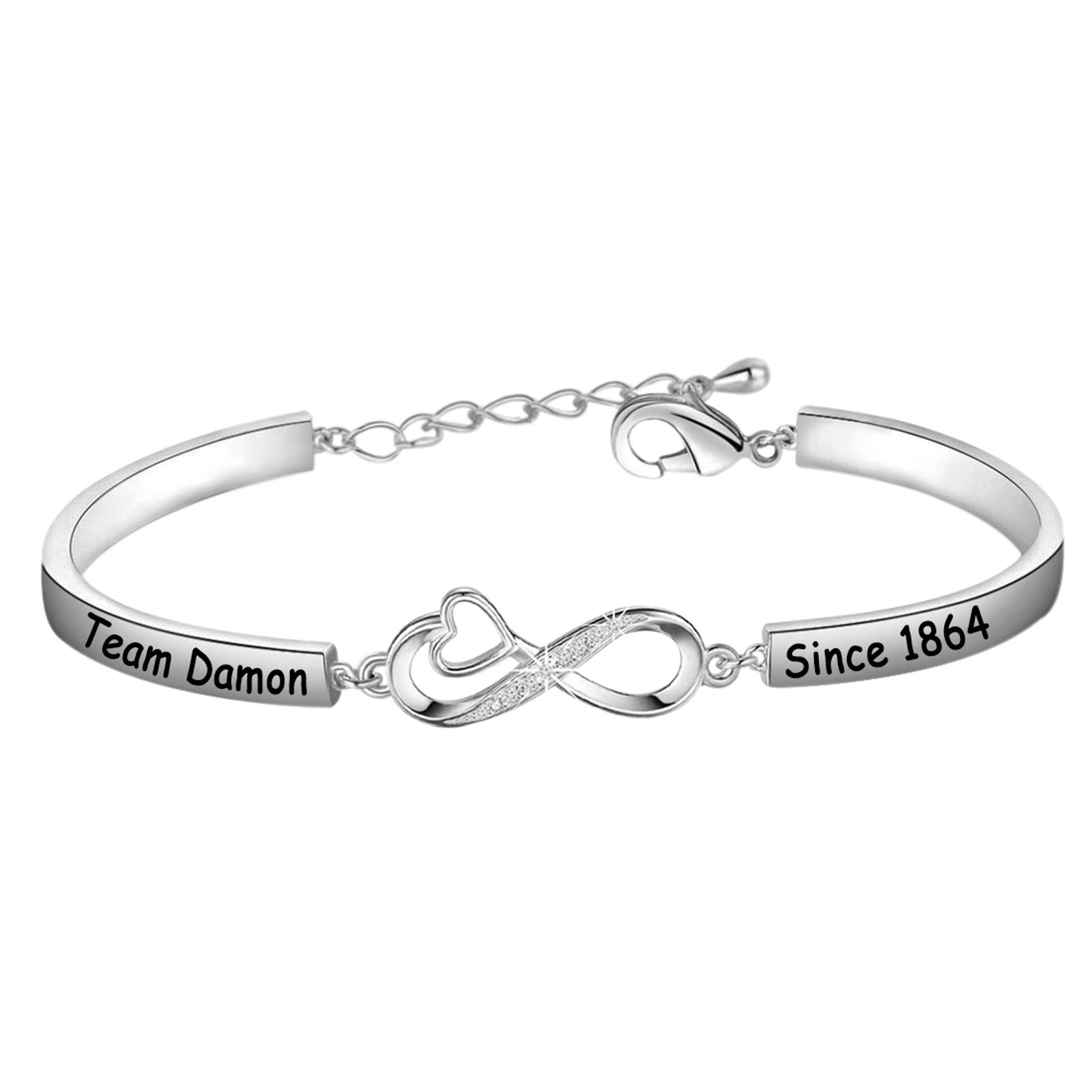 My Pet Elephant Team Damon/Stefan Since 1864 Bracelet Vampire Fandom Gift For Vampire Girls (Team Damon br S EU)